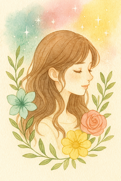 a romantic woman in .png