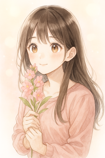 a gentle woman with .png